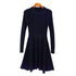 Women Long Sleeve Sweater Dress Women's Irregular Hem Casual Autumn Winter Dress Women O-neck A Line Short Mini Knitted Dresses - menochic